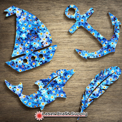 Creative Cast Acrylics - Blue Flowers All Over