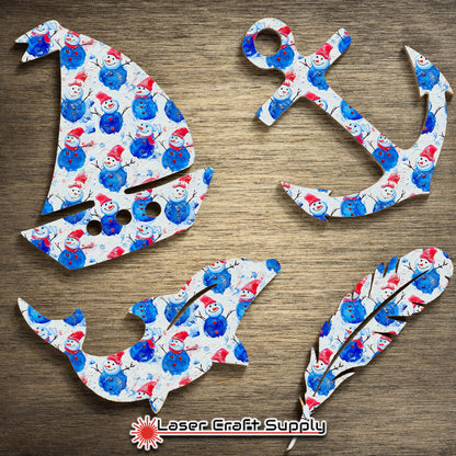Blue Snowmen with Hats - Creative Cast