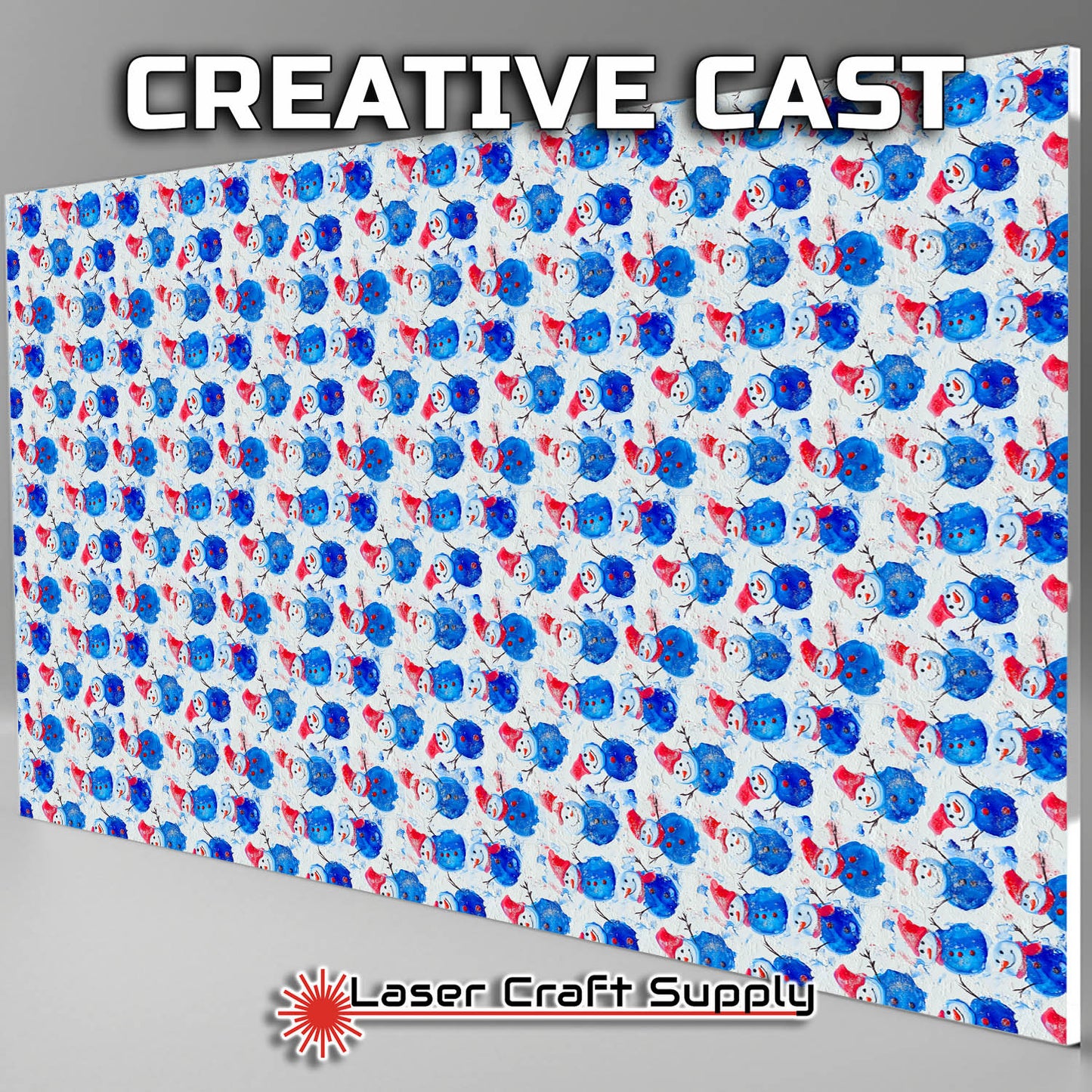 Blue Snowmen with Hats - Creative Cast