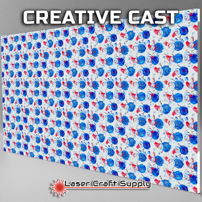 Blue Snowmen with Hats - Creative Cast