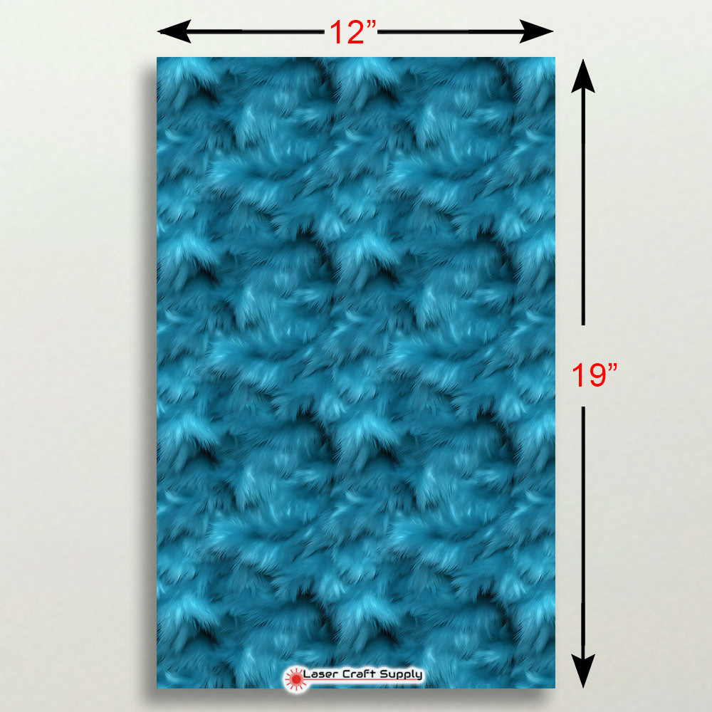 Blue Teal Fur - FULL SHEET