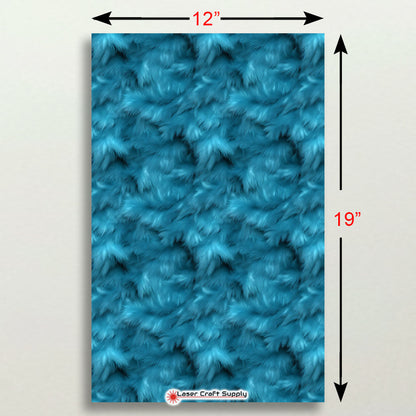 Blue Teal Fur - FULL SHEET