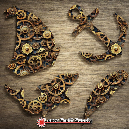 Creative Cast Acrylics - Bronze Gears