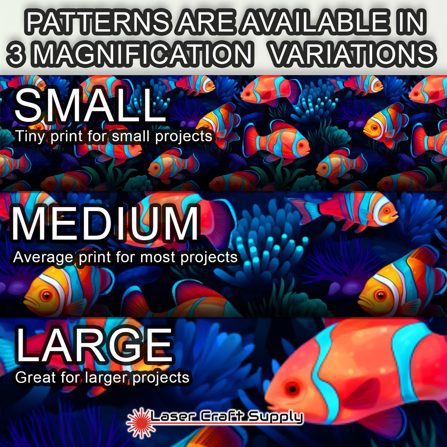 Creative Cast Acrylics - Clownfish on Dark Blue