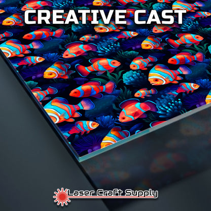 Creative Cast Acrylics - Clownfish on Dark Blue