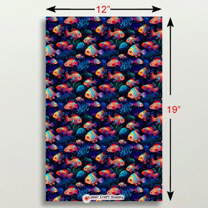 Creative Cast Acrylics - Clownfish on Dark Blue