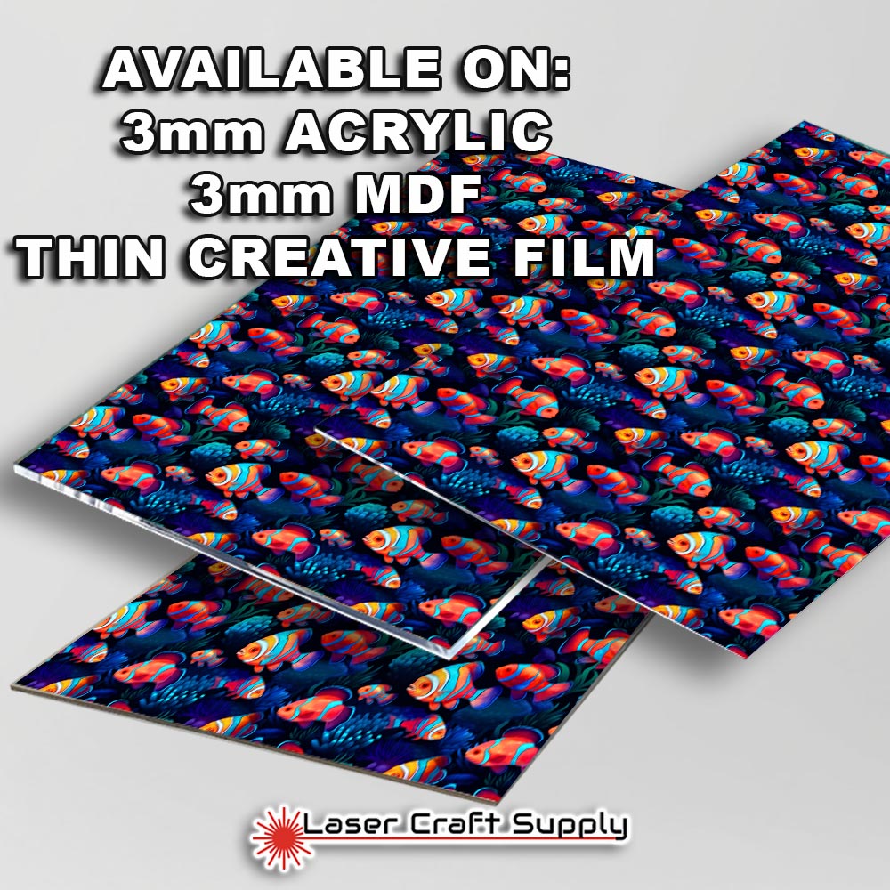 Creative Cast Acrylics - Clownfish on Dark Blue