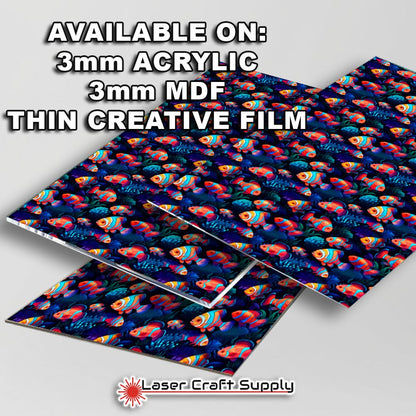 Creative Cast Acrylics - Clownfish on Dark Blue