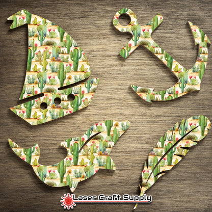 Creative Cast Acrylics - Cactus on Tan