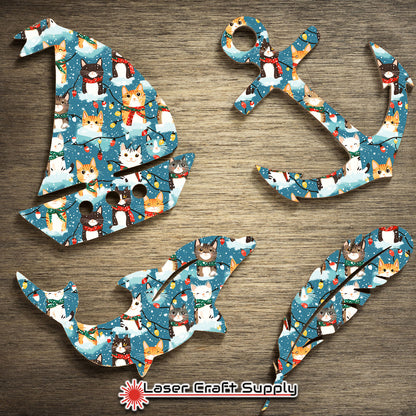 Creative Cast Acrylics - Cats and Christmas Lights