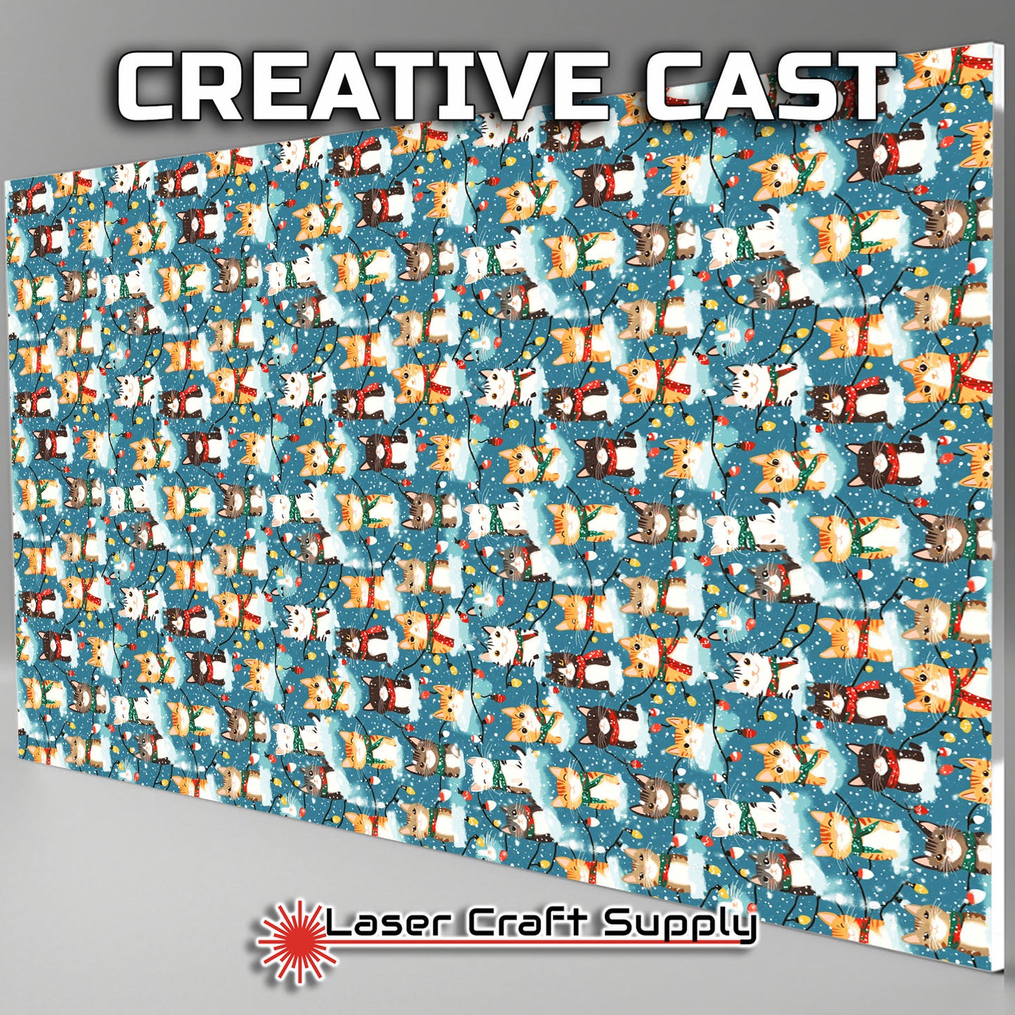 Creative Cast Acrylics - Cats and Christmas Lights