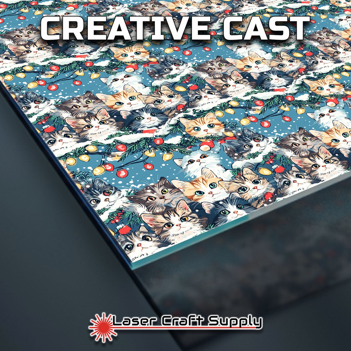 Creative Cast Acrylics - Cats in Christmas Garland