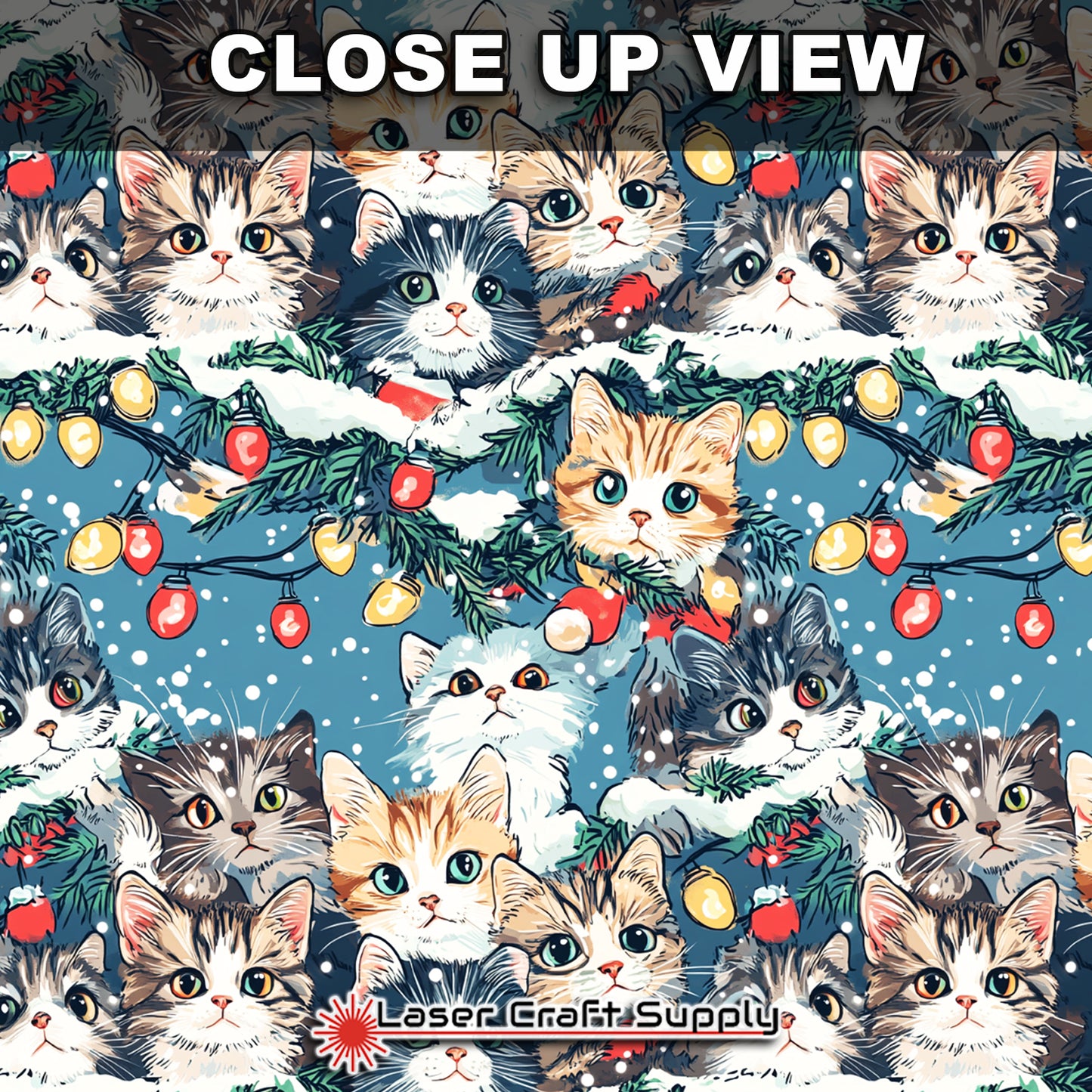 Creative Cast Acrylics - Cats in Christmas Garland