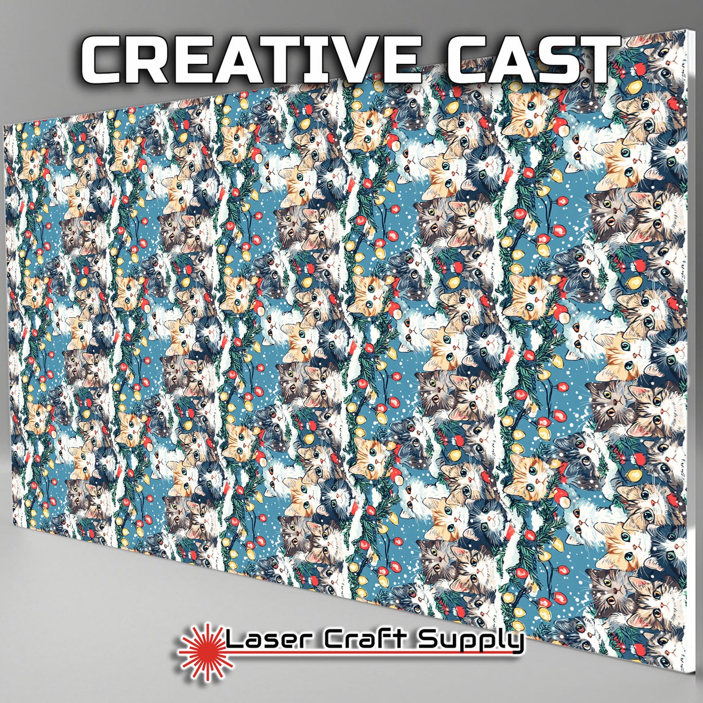 Creative Cast Acrylics - Cats in Christmas Garland