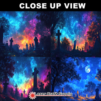 Cemetery an Night - tile