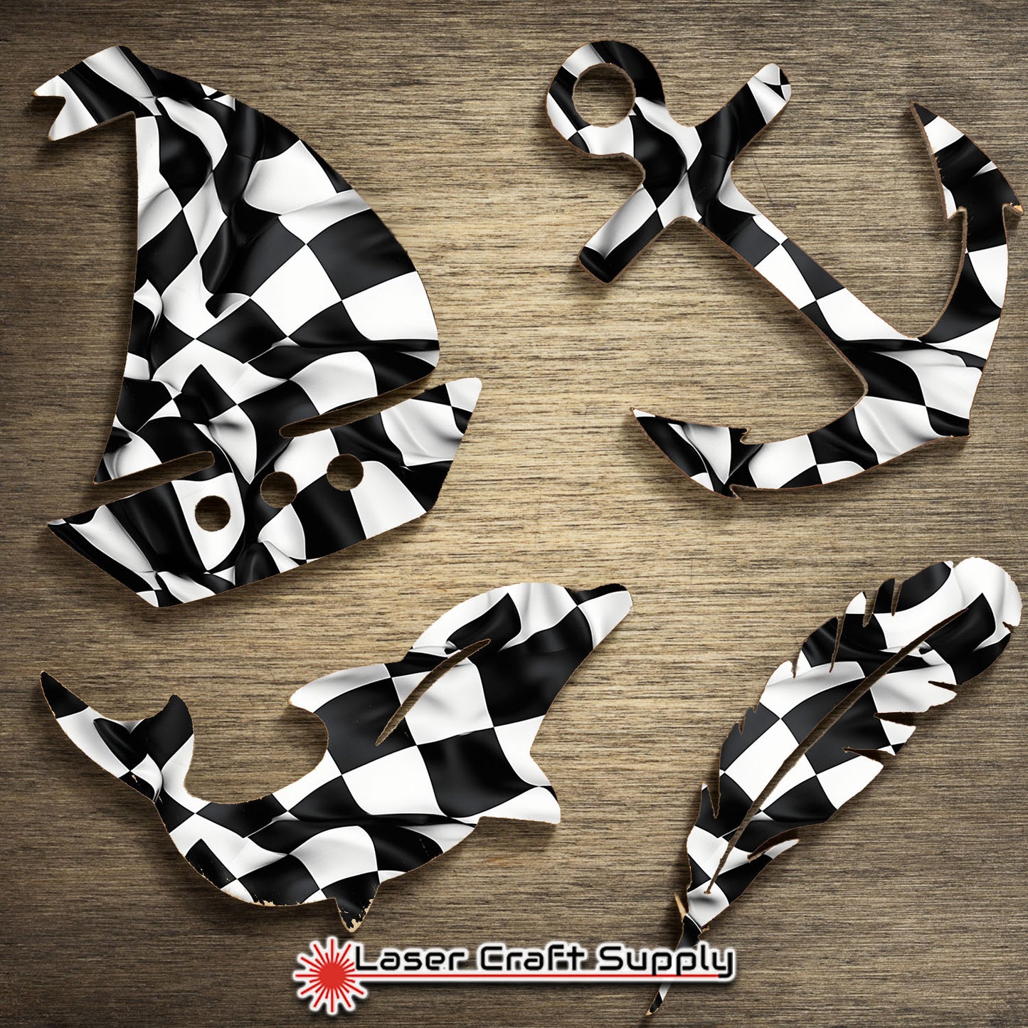 Creative Cast Acrylics - Checkered Material
