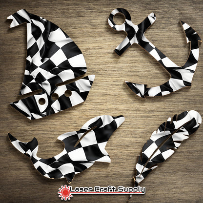 Creative Cast Acrylics - Checkered Material