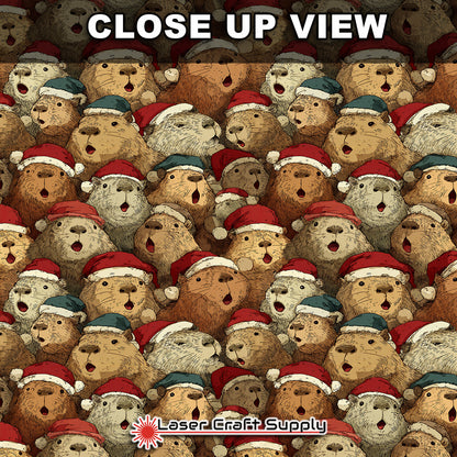 Christma Caroling Capybaras