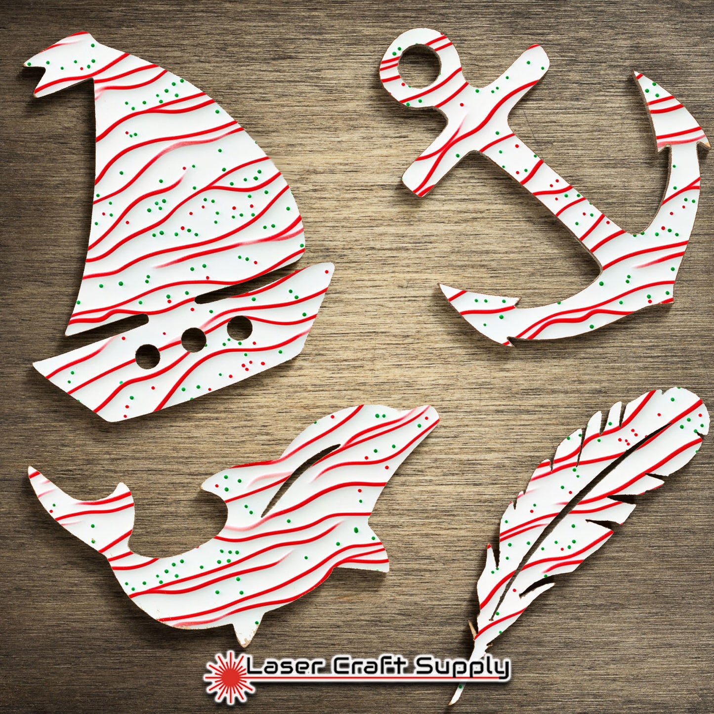 Creative Cast Acrylics - Christmas Cake and Sprinkles