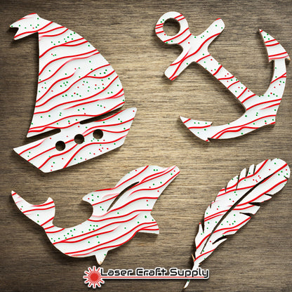 Creative Cast Acrylics - Christmas Cake and Sprinkles