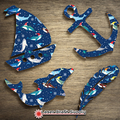 Creative Cast Acrylics - Christmas Dolphins