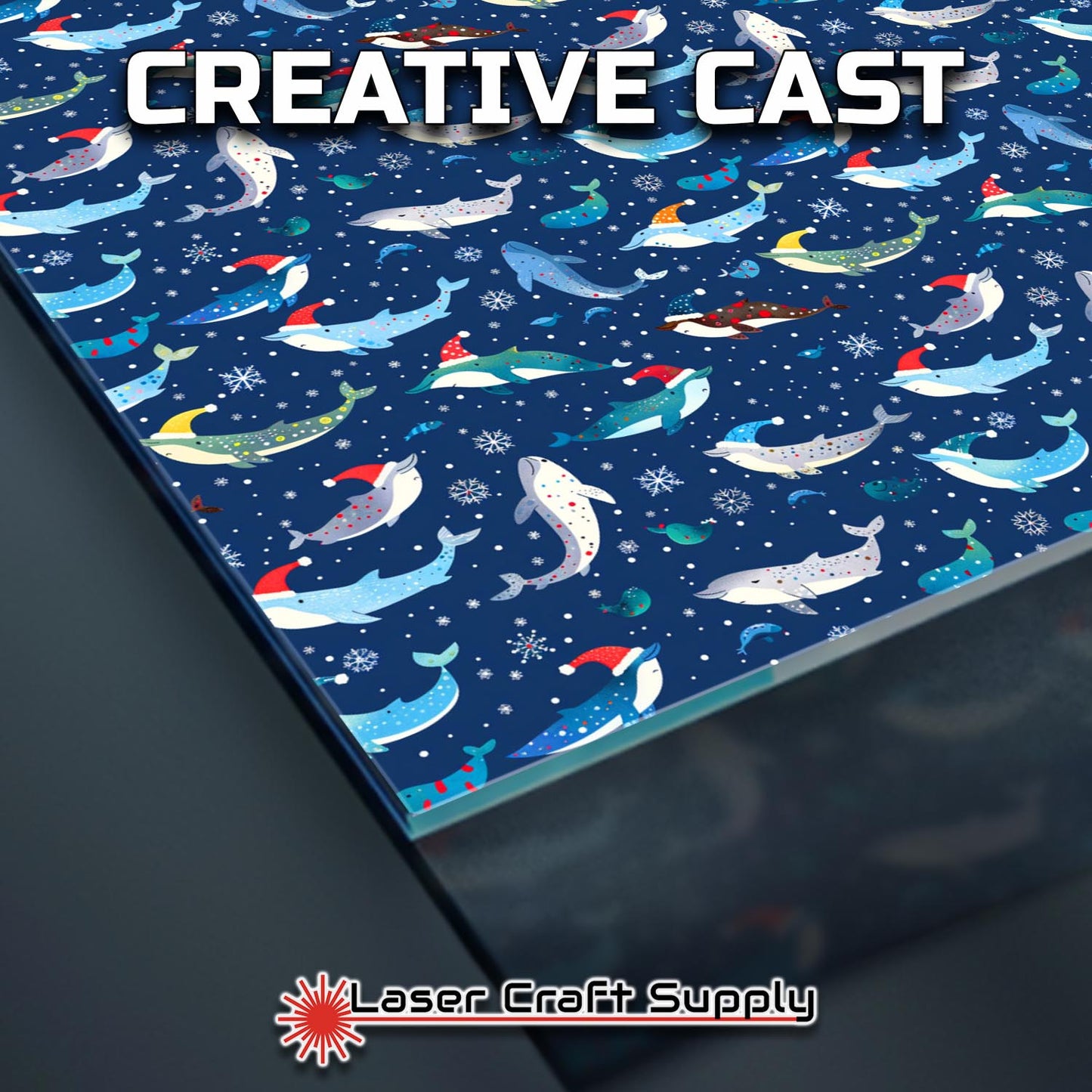 Creative Cast Acrylics - Christmas Dolphins