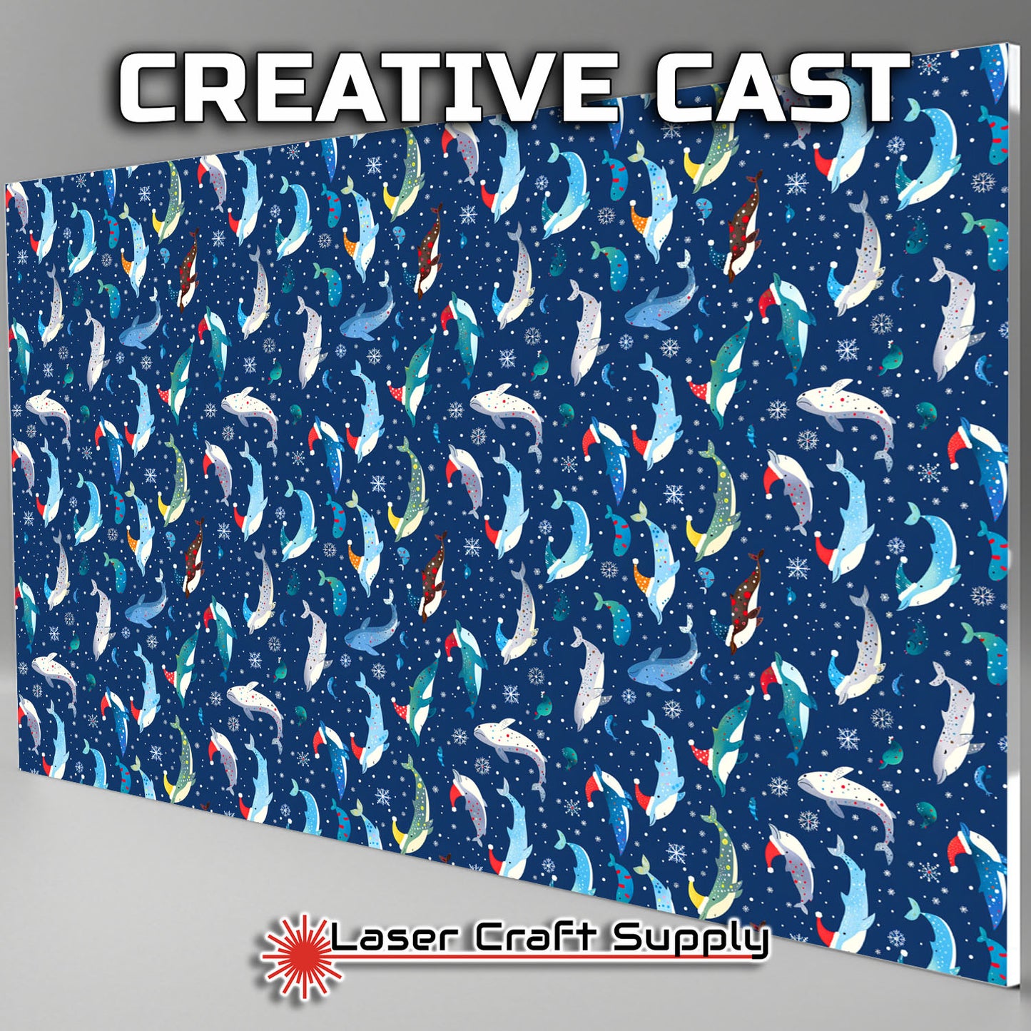 Creative Cast Acrylics - Christmas Dolphins