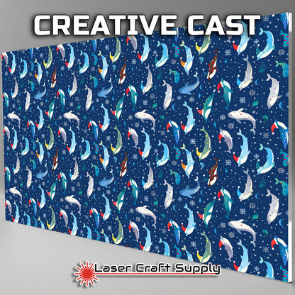 Creative Cast Acrylics - Christmas Dolphins