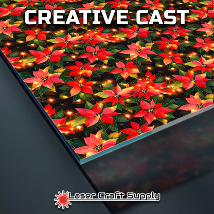 Creative Cast Acrylics - Christmas Poinsettas and Lights