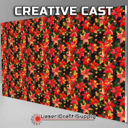 Creative Cast Acrylics - Christmas Poinsettas and Lights
