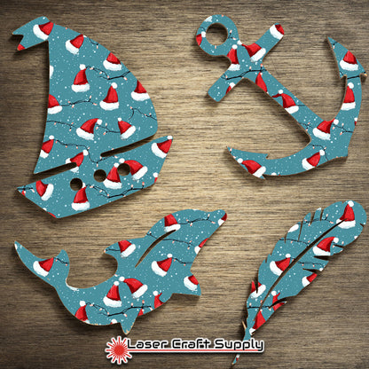 Creative Cast Acrylics - Christmas Santa Hats