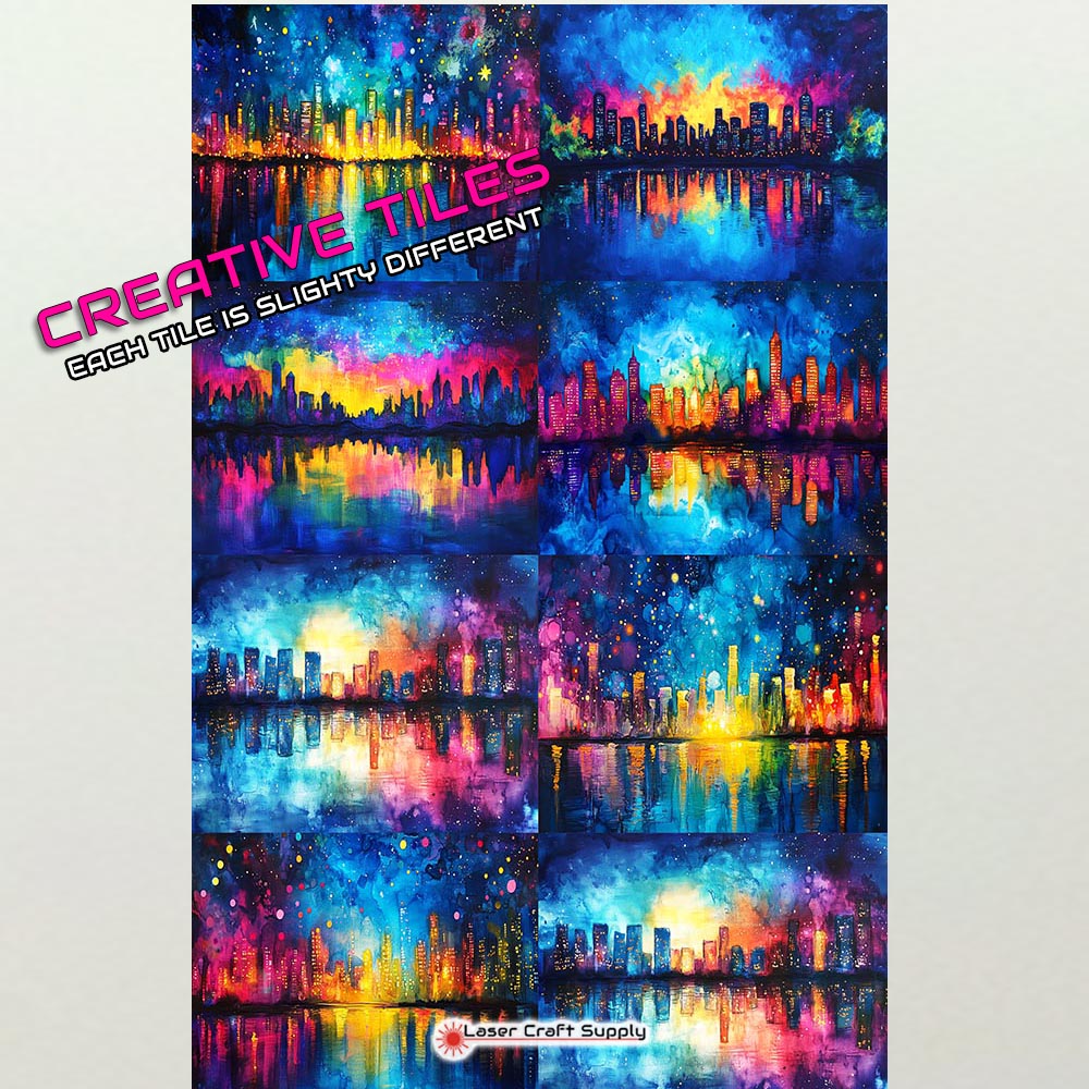 City Nights Reflections - Creative Tile