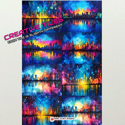 City Nights Reflections - Creative Tile