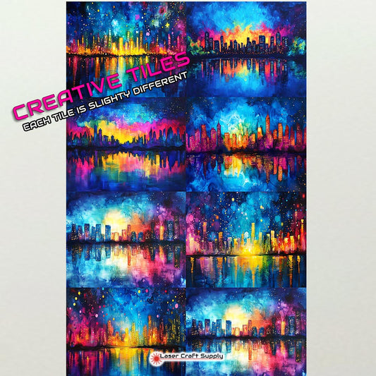 City Nights Reflections - Creative Tile