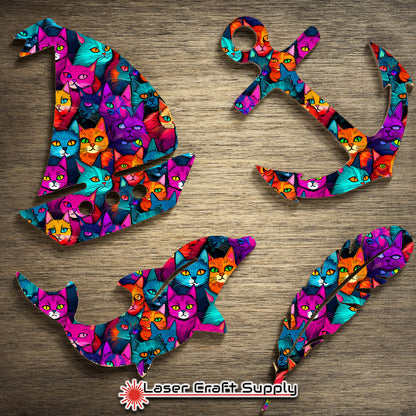 Creative Cast Acrylics - Color Cats Staring