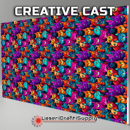 Creative Cast Acrylics - Color Cats Staring