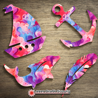 Creative Cast Acrylics - Color Hearts in Pink