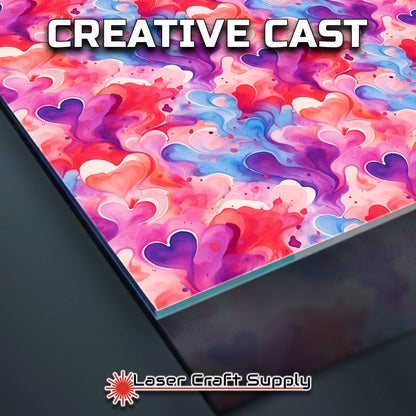 Creative Cast Acrylics - Color Hearts in Pink
