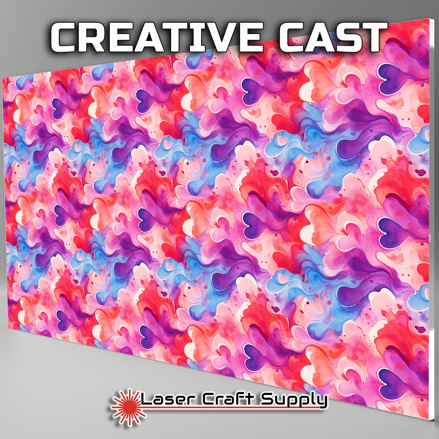 Creative Cast Acrylics - Color Hearts in Pink