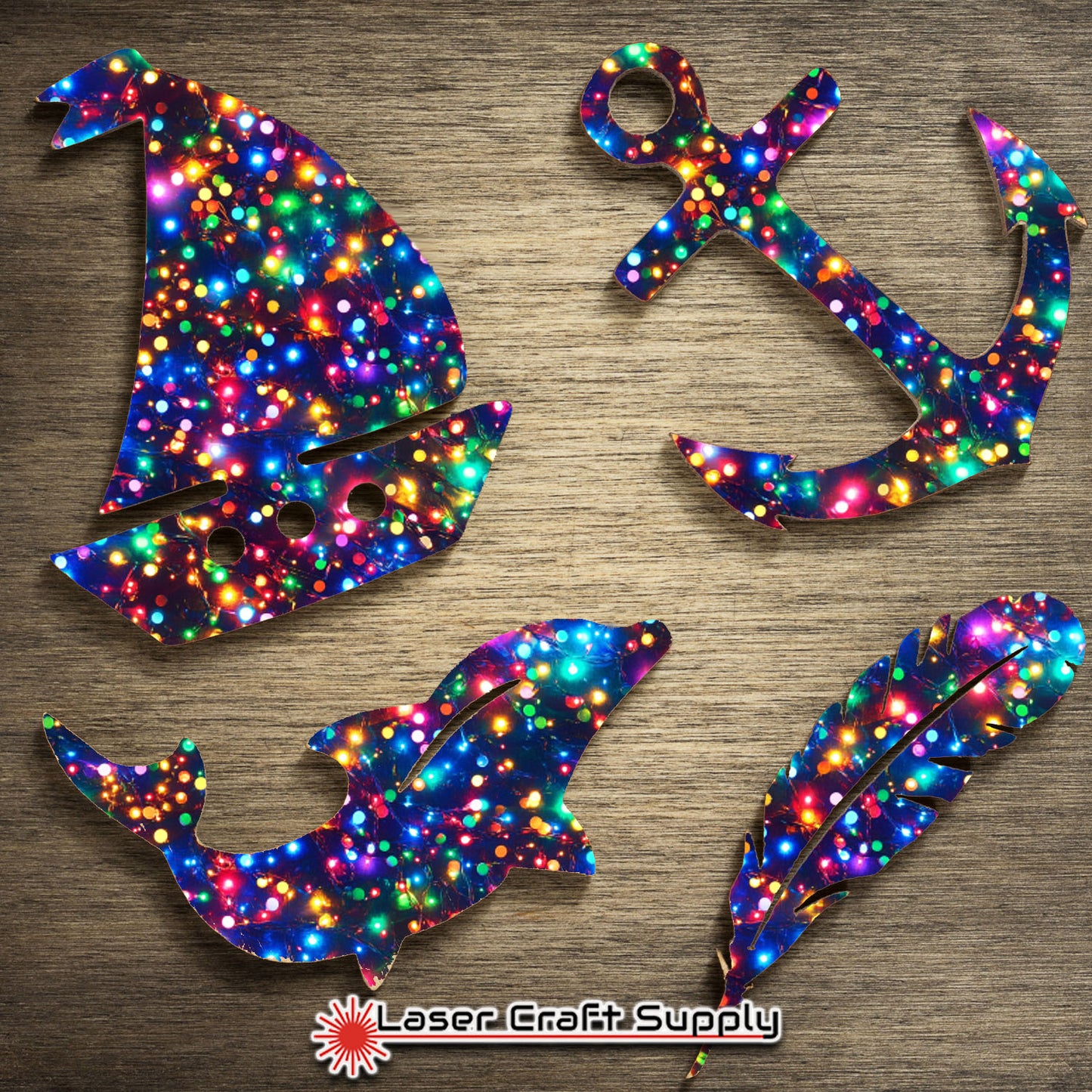 Creative Cast Acrylics - Colorful Christmas Lights