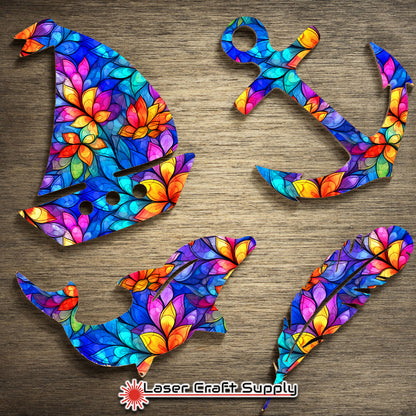 Creative Cast Acrylics - Colorful Flowers Stacked