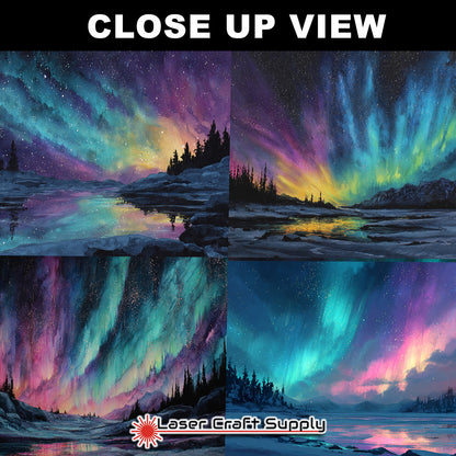Colorful Ice Northern Lights - tile