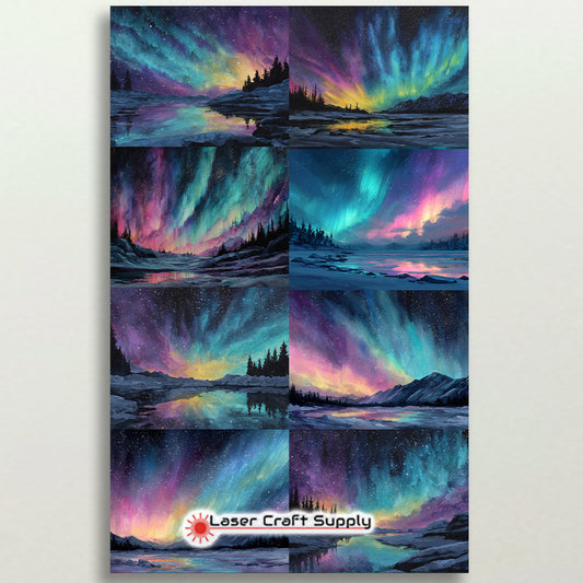 Colorful Ice Northern Lights - tile