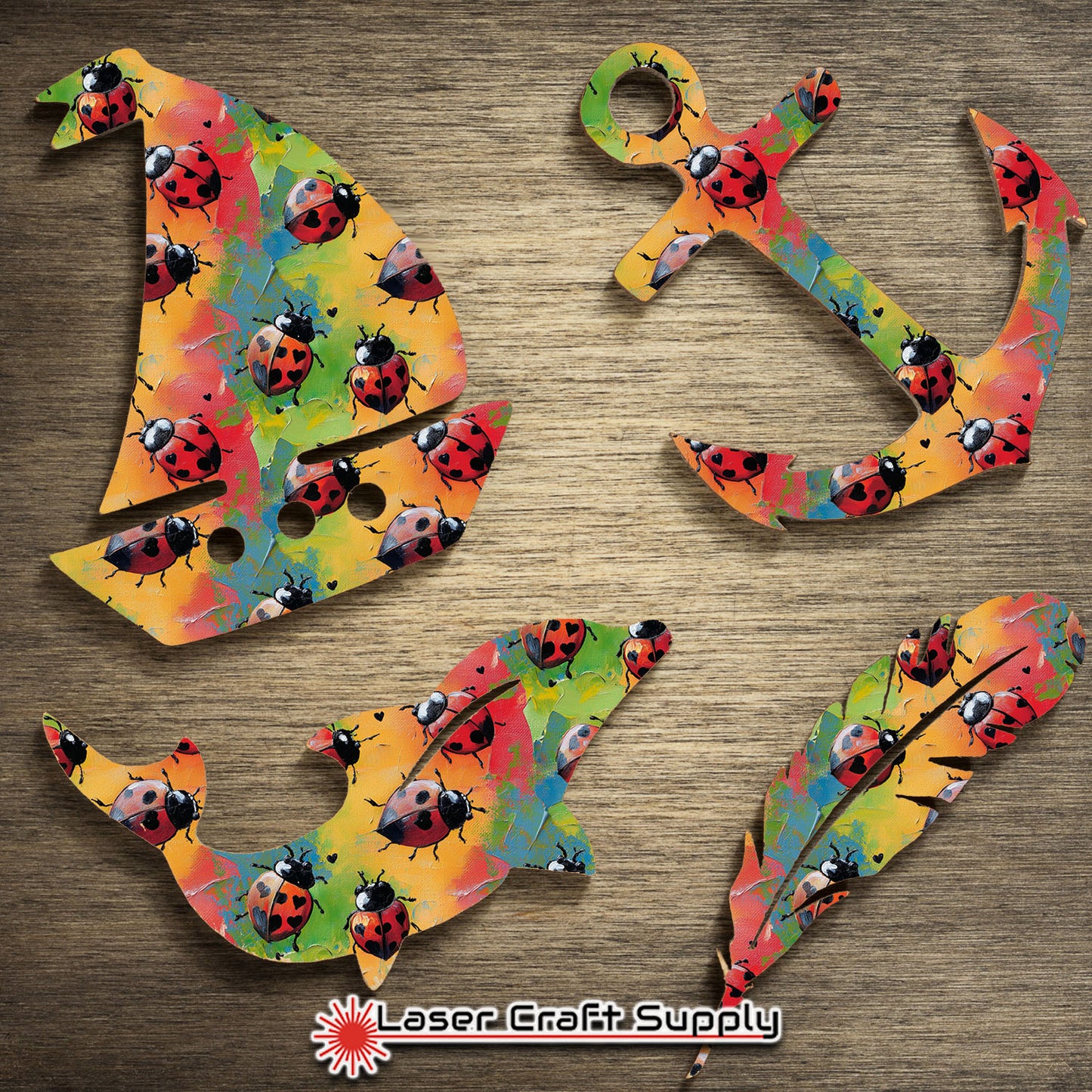 Creative Cast Acrylics - Colorful Ladybug Love