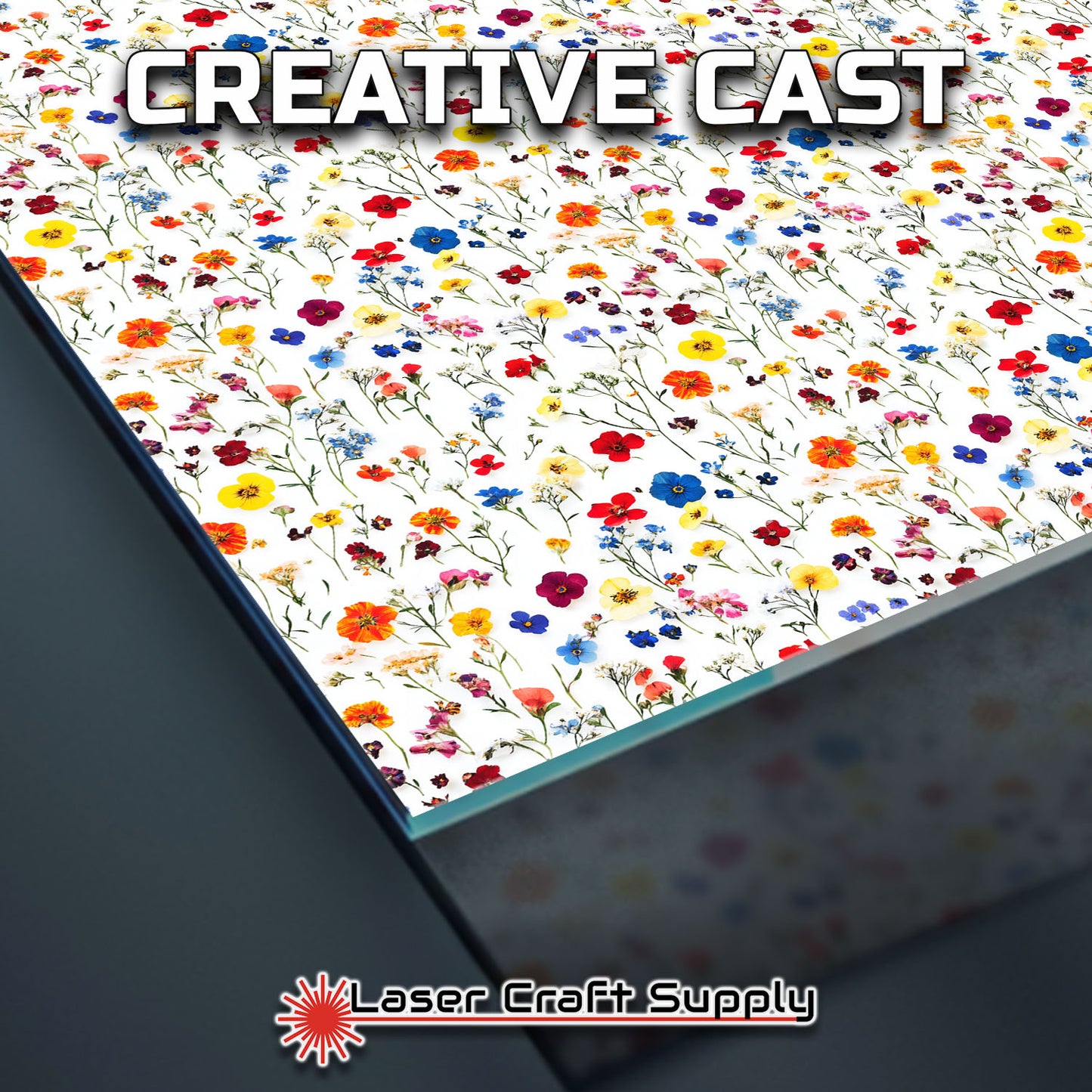 Creative Cast Acrylics - Colorful Pressed Flowers