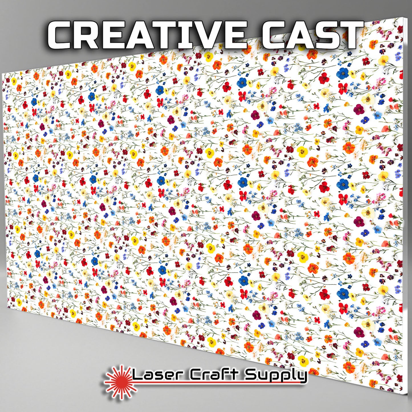 Creative Cast Acrylics - Colorful Pressed Flowers