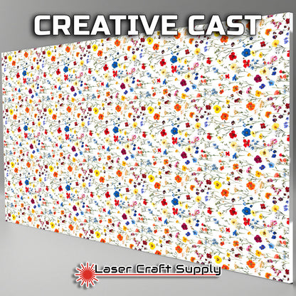 Creative Cast Acrylics - Colorful Pressed Flowers