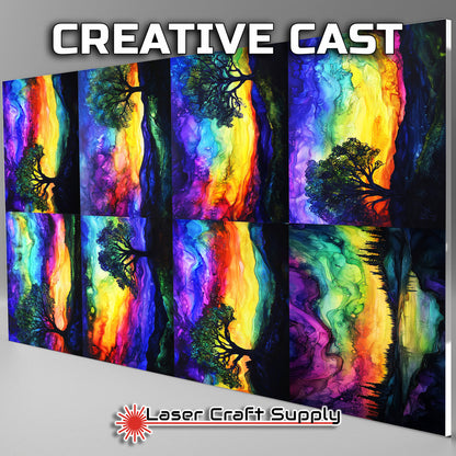 Colorful Sky With Tree  - Creative Tile