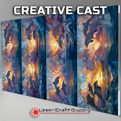Dolphins at Sunset-tile