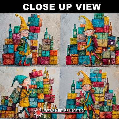 Elf with Packages - tile